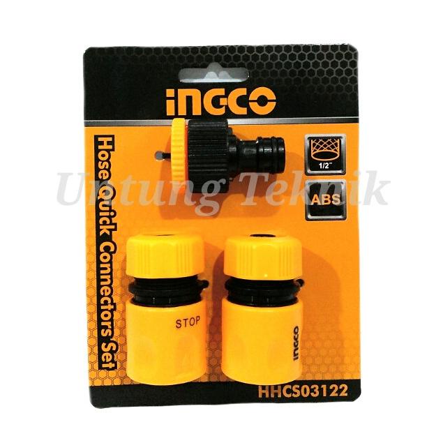 INGCO 3 pcs Hose Quick Connector - Sambungan Coupler selang PVC untungt33 Ayo Beli