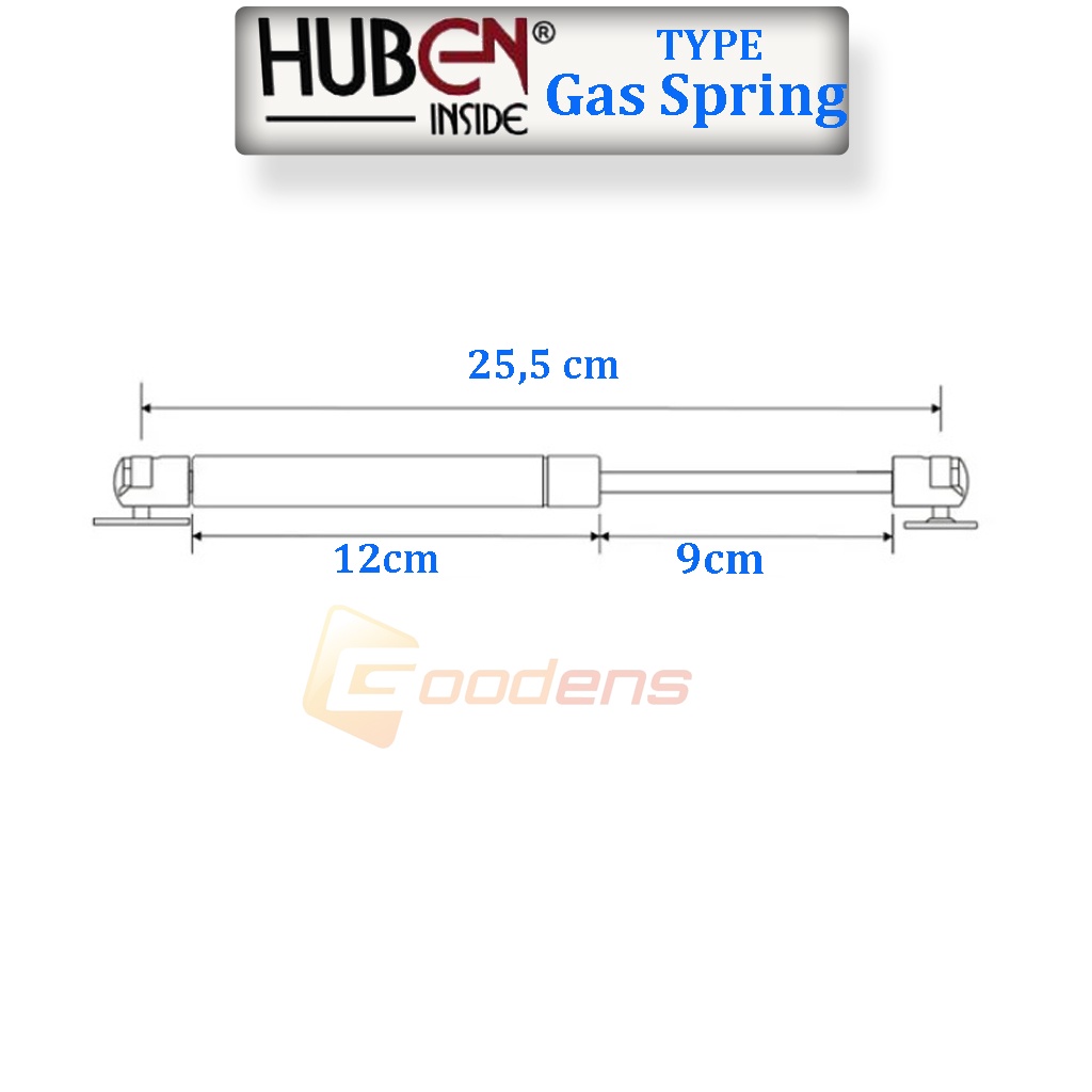 Huben GS-100-N Gas Spring hidrolik kitchen set, jok motor