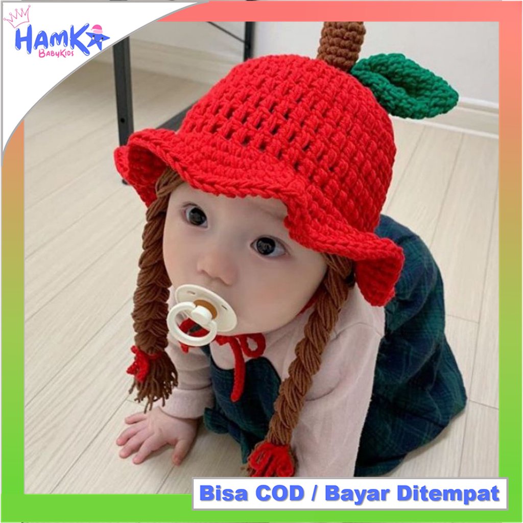 Topi Kepang Anak Bayi Perempuan Model Poni Import