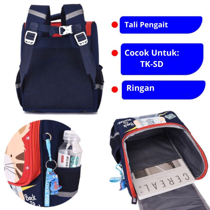 GOKIDO - BK151 TAS SEKOLAH TAS RANSEL ANAK KARAKTER TAS SEKOLAH ANAK TAS ANAK TK TAS RANSEL SEKOLAH