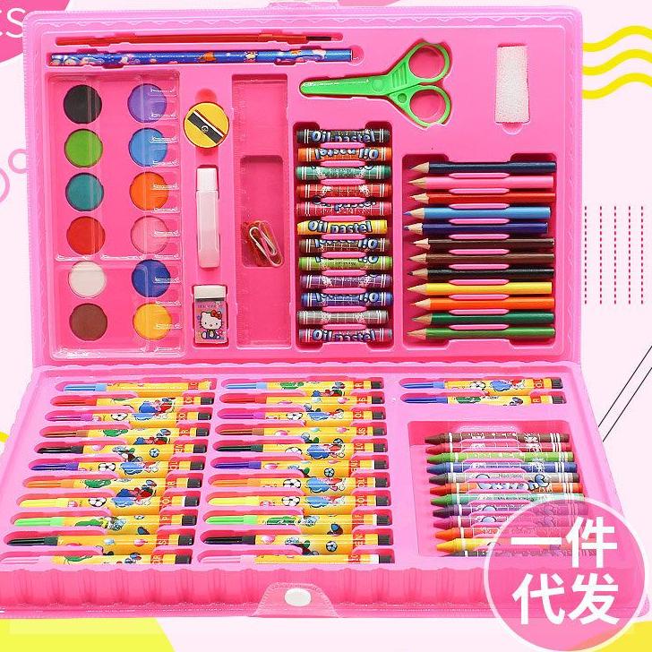 

Trend !! stationery set pensil crayon cat air perlengkapan sekolah menggambar anak isi 86 pensil warna