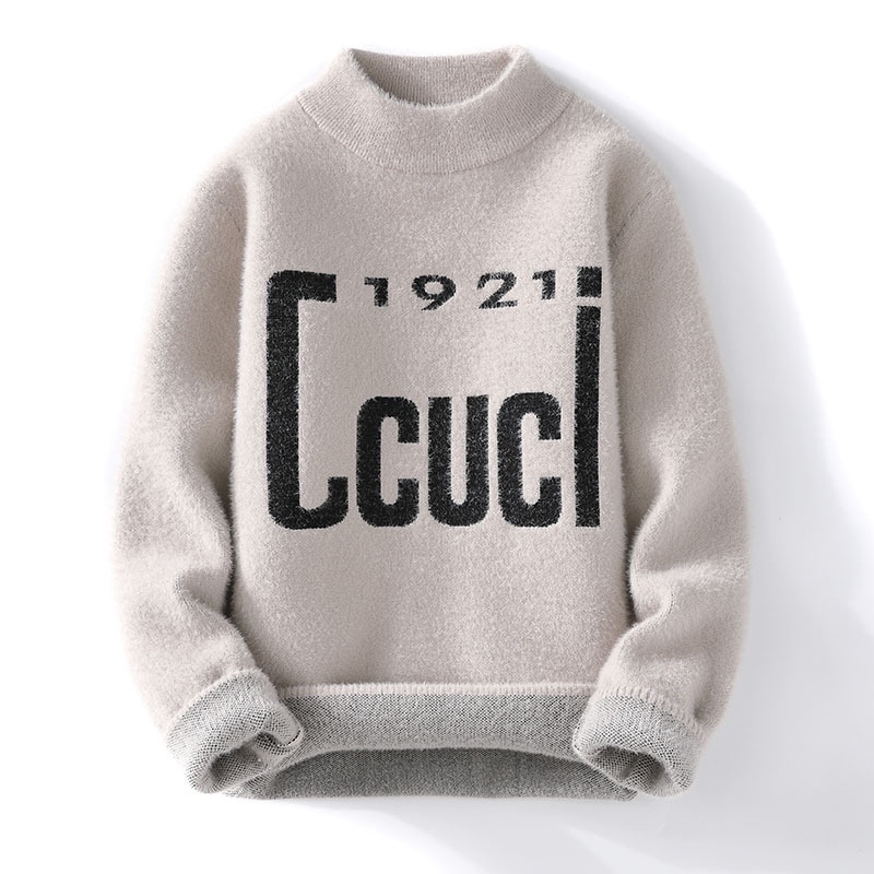 Remaja Pria Sweater Pria A Korea Kepribaan Rajutan Sweater Anak Laki-laki  Hangat Tahan ngin Dasar S