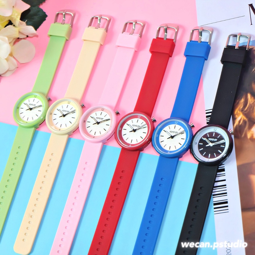 YOYO.DY JAM TANGAN WANITA LALA FASHION KOREA DESIGN TALI KARET- FS 858