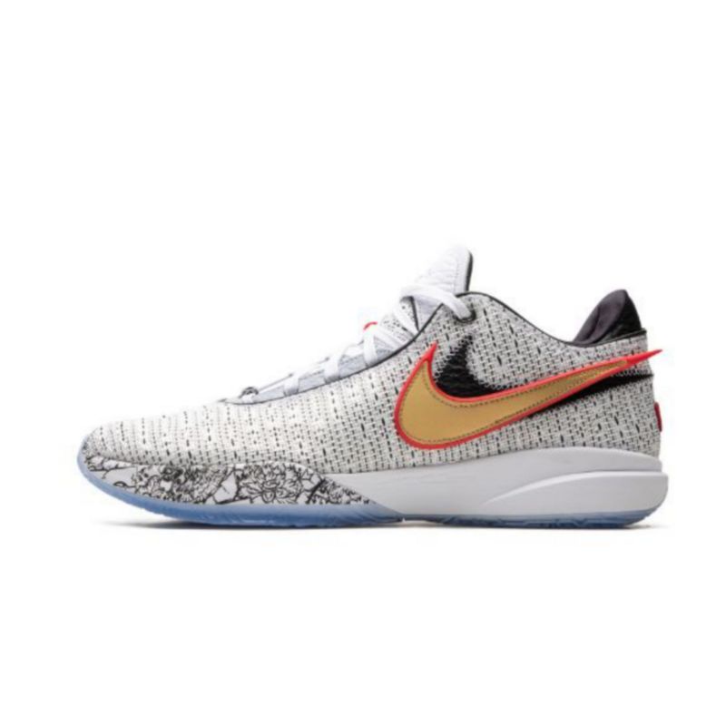 SEPATU OLAHRAGA BASKET NIKE LEBRON 20 "WHITE GOLD" PQ