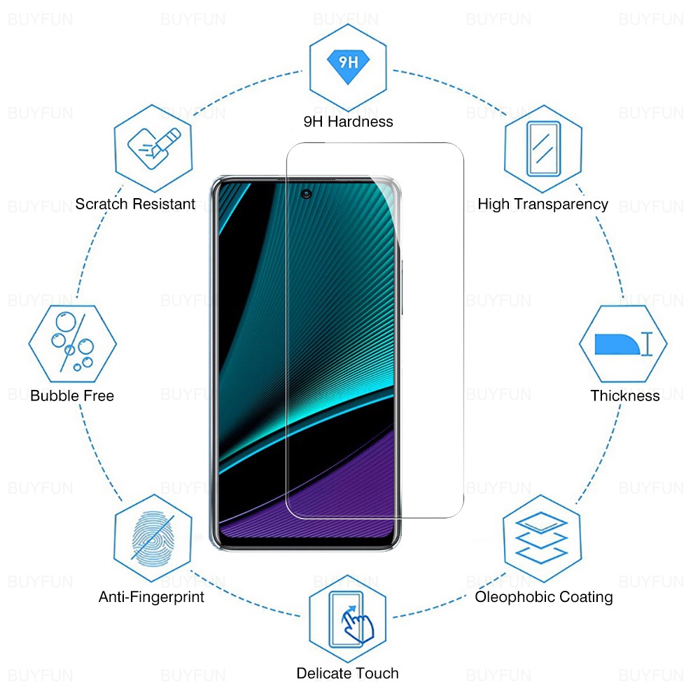 Pelindung Layar Bahan Tempered Glass Infinix Hot 11s NFC Paket 2 in 1