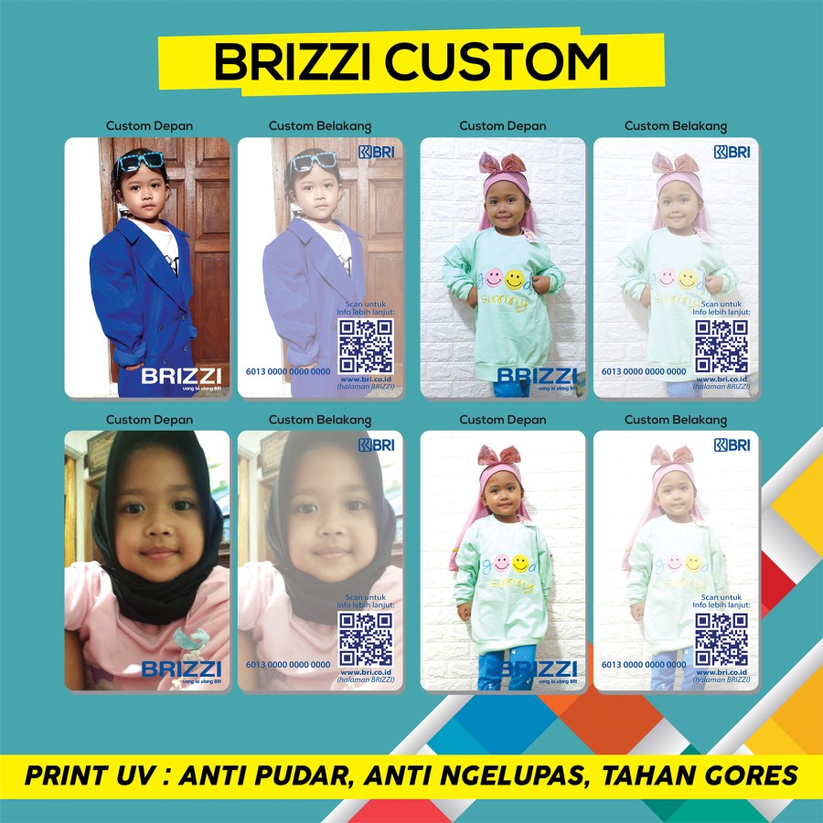 

CUSTOM KARTU ETOLL BRIZZI PRINT 2 SISI BANK BRI