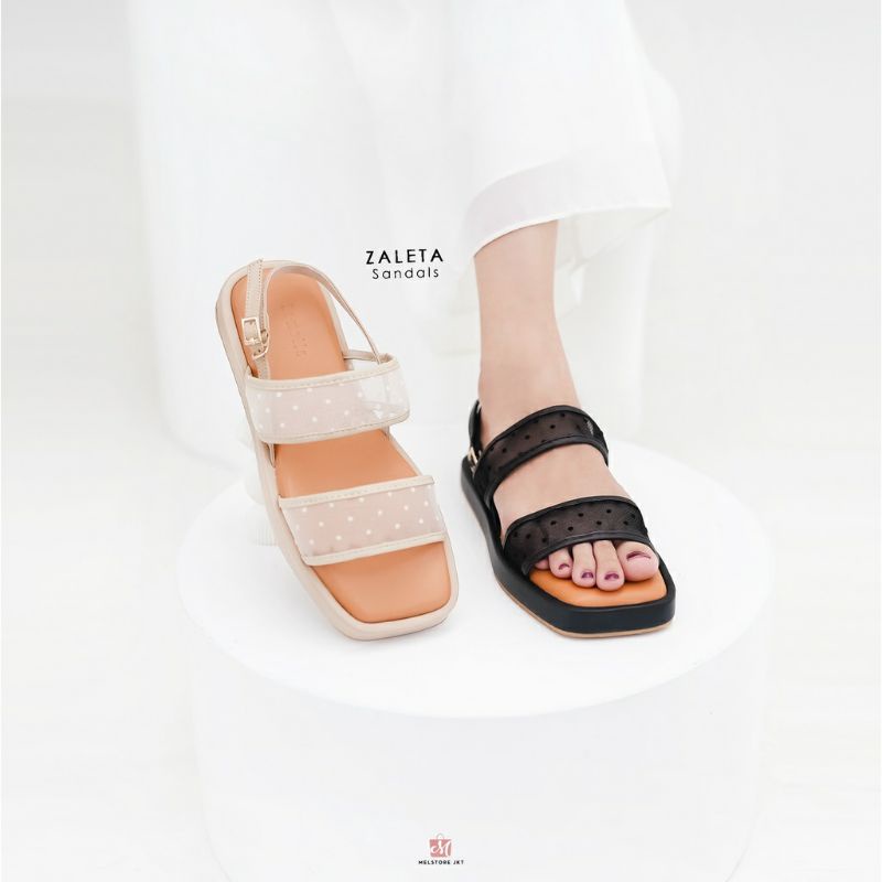 Damelia Melstore Jkt Sandal Wanita ZALETA SANDAL by Melstore.jkt / Sandal Wanita / Sandal Flat / San