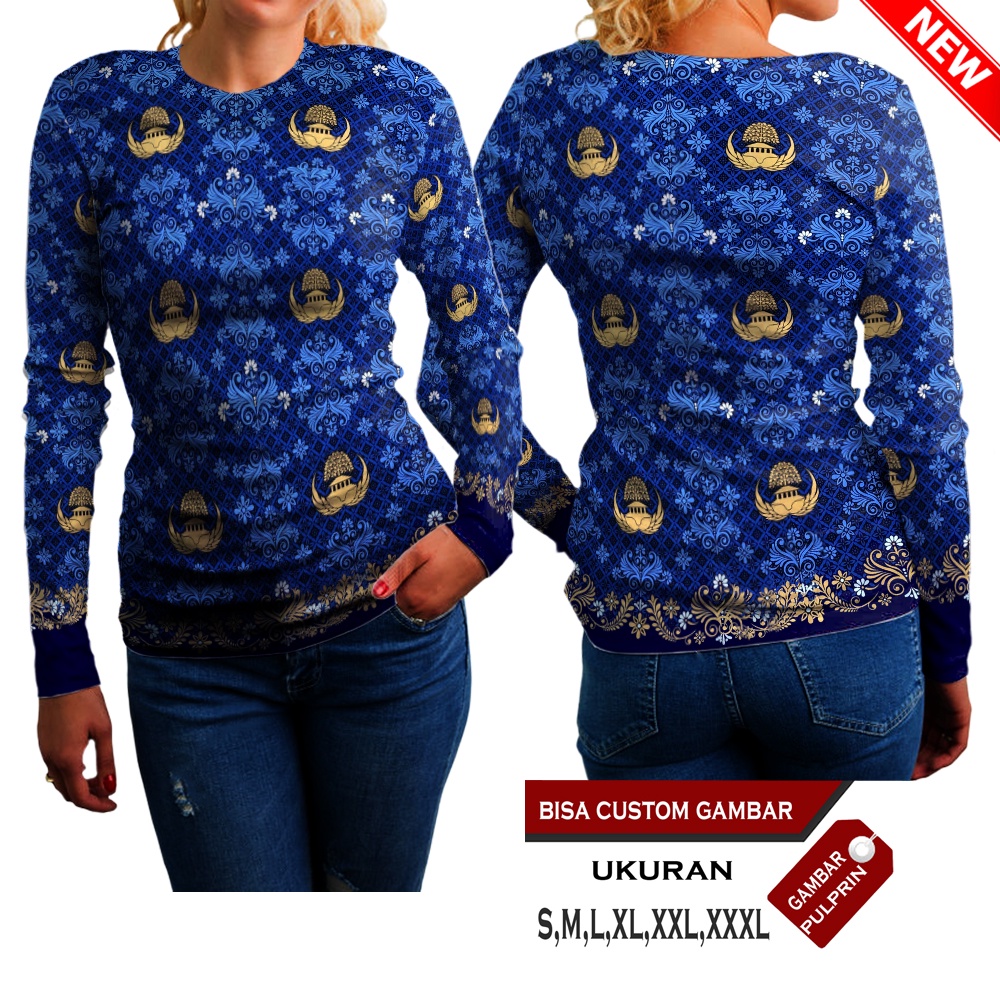 Jual Baju Sragam Batik BATIK Korpri PNS KORPRI PGRI PNS INDONESIA Jersey  Kaos Pria/Kaos Wanita/Kaos