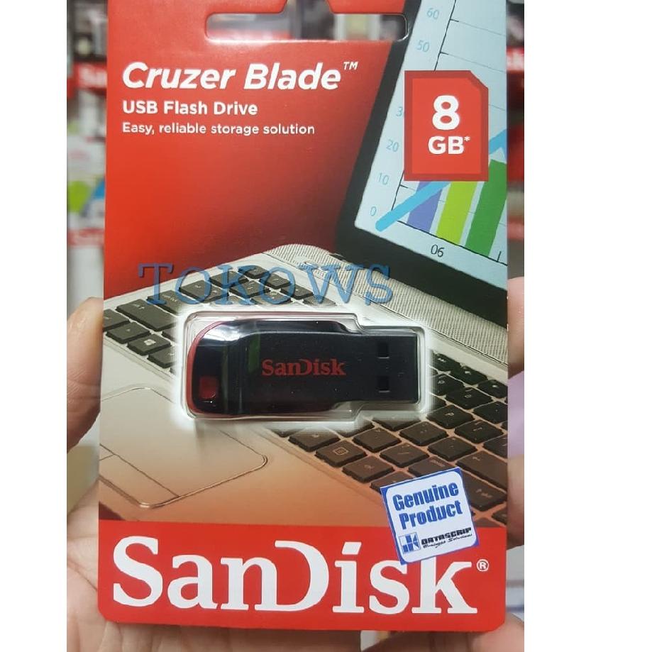 Jual Depan1 USB Flashdisk SanDisk Cruzer Blade 8GB CZ50 Garansi Resmi