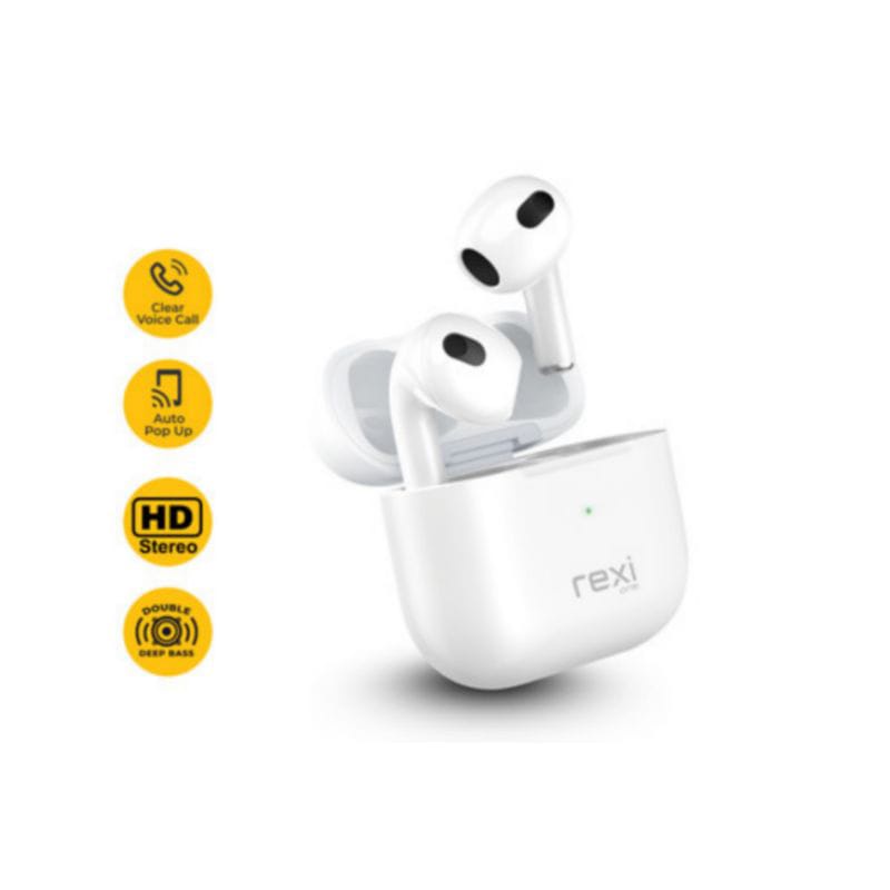 REXIiPods WA03 pro Headset Bluetooth TWS True Wireless Stereo Earphone Double Deep Bass, 3D Surround REXI