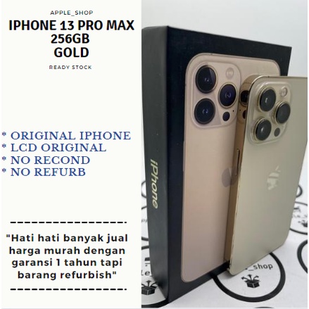 iphone 13 pro max 256gb gold Lcd Original Mulus Original Bukan Refurbish / Rekondisi