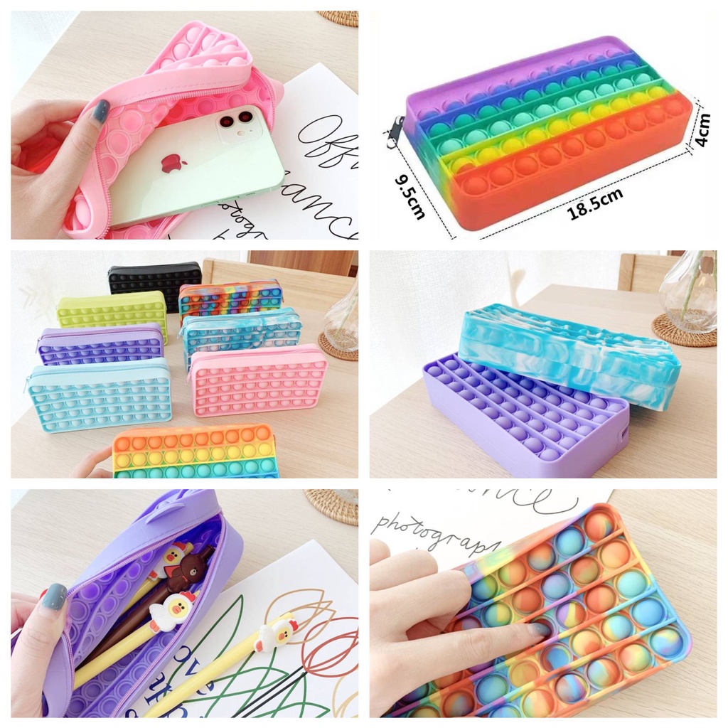 

POP IT PENCIL CASE KOTAK PENSIL ANAK POP IT SERBAGUNA TAS HP POP IT