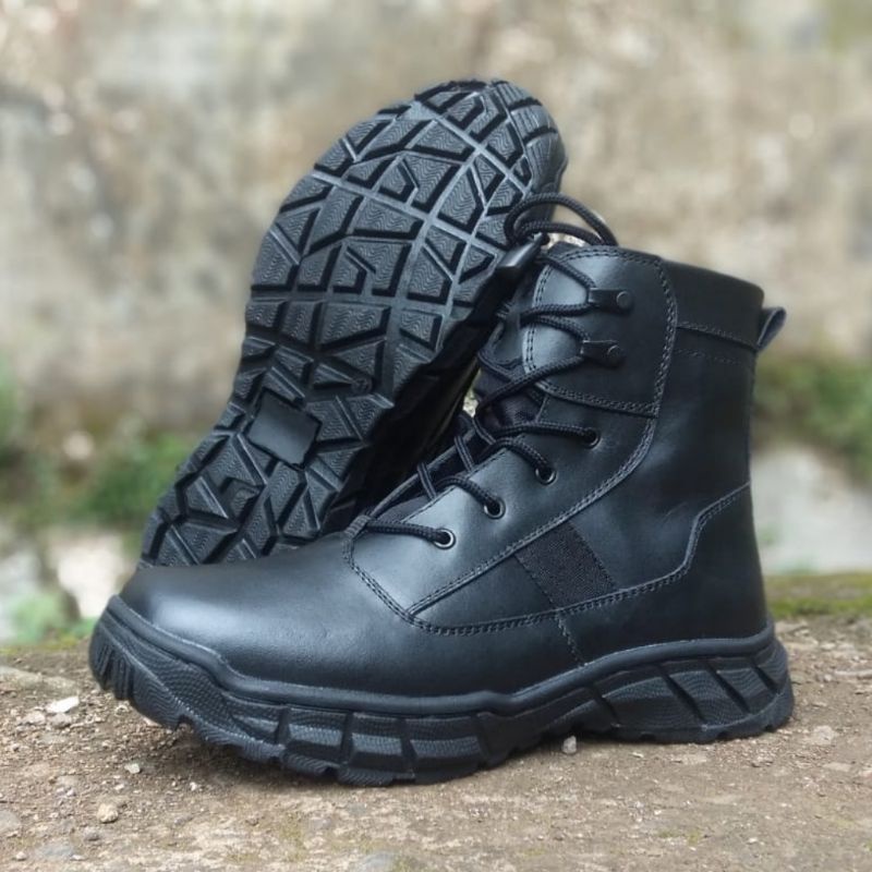 SEPATU PDL POLANTAS MODEL TERBARU BAHAN KULIT SAPI ASLI SEPATU PDL PENDEK MIDTREX UNTUK TNI POLRI SECURITY SATPAM