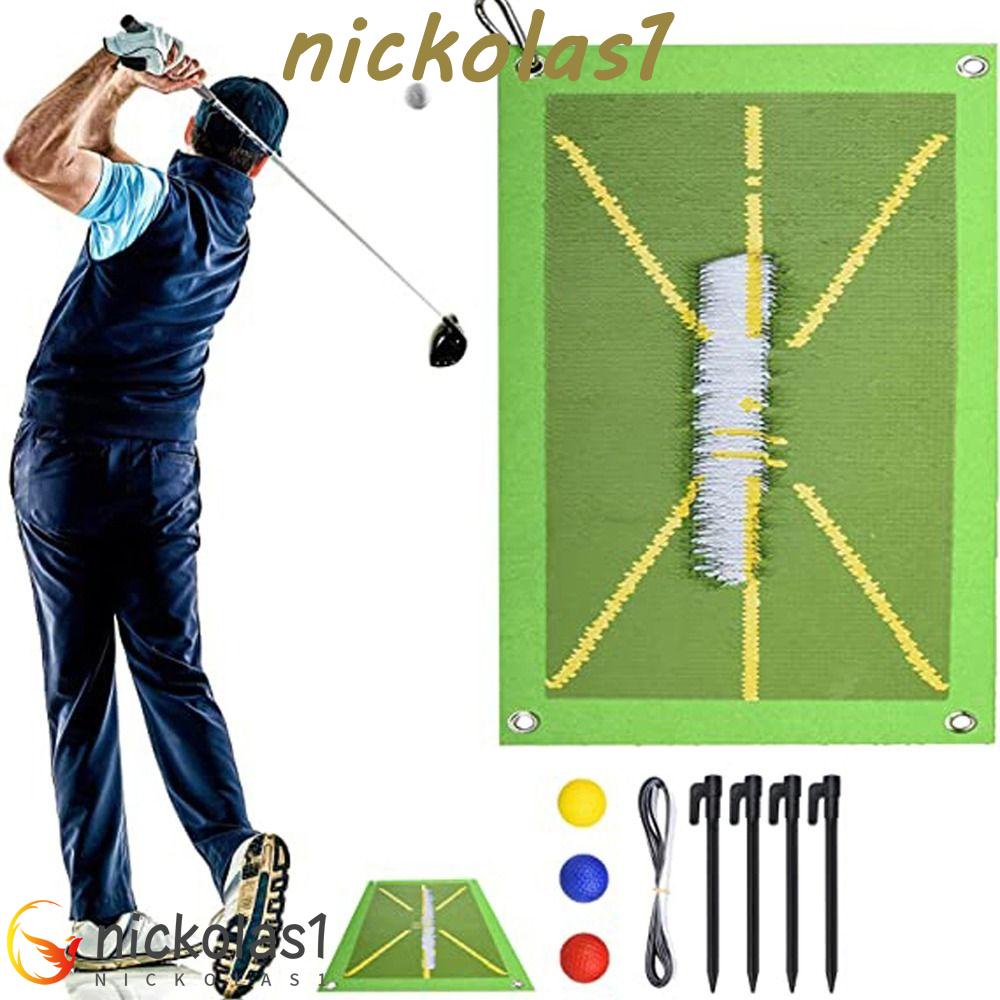 Nickolas1 Matras Latihan Golf Training Mat Untuk Indoor/Outdoor Untuk Latihan Deteksi Ayunan Matras