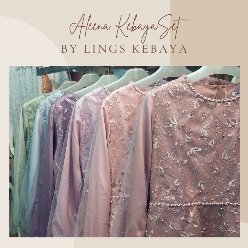 kebaya modern brukat wisuda kondangan lamaran Sage Green Nude Milo Lavender Mauve Taro Silver Pink Rosegold