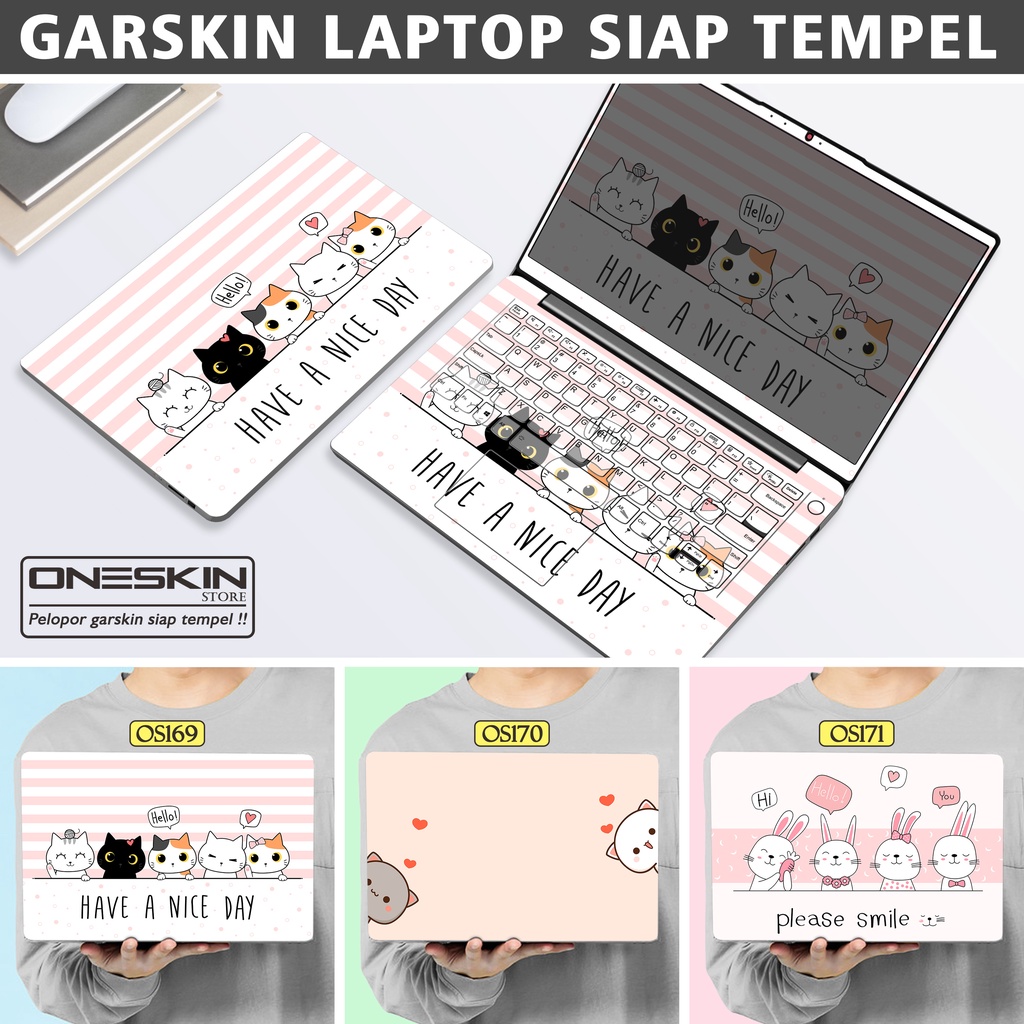 Garskin Sticker Laptop Protector Macbook Full Body Bottom Bezel Palmrest Skin Rabbit Cute