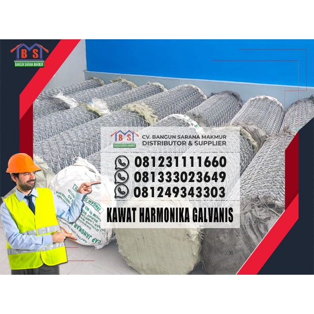 KAWAT HARMONIKA GALVANIS TINGGI 3 M PANJANG 25 M PER ROLL