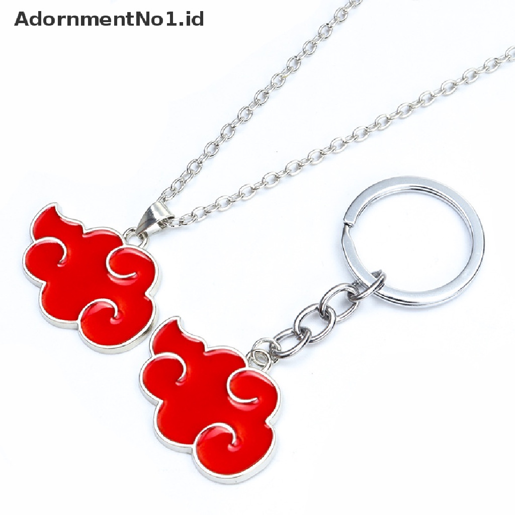 [AdornmentNo1] Awan Merah Gantungan Kunci Cosplay Anime Liontin Kalung Perhiasan Aksesoris Gantungan Kunci [ID]