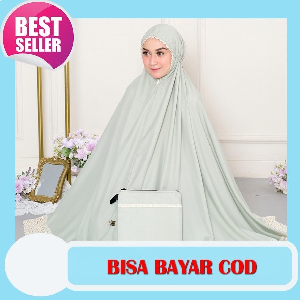 Mv-Mts Hitam Mukena Terusan Dewasa Parasut Premium Muvida | Mukena Terusan Mukena Dewasa Mukenah Wan