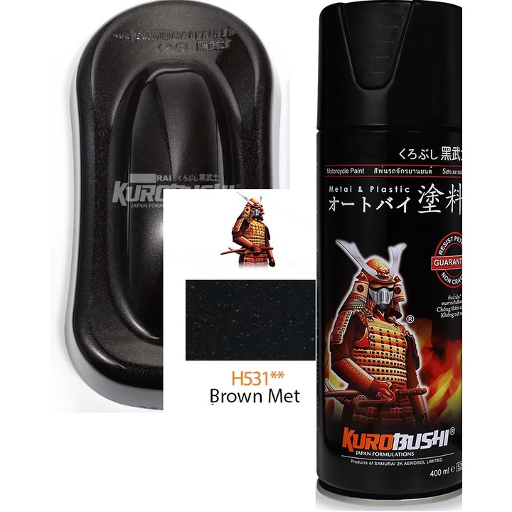 Samurai Paint Kurobushi Cat Semprot Pilox Pilok Warna Brown Met (H531**) Coklat Metalik Brown Metallic (400cc)