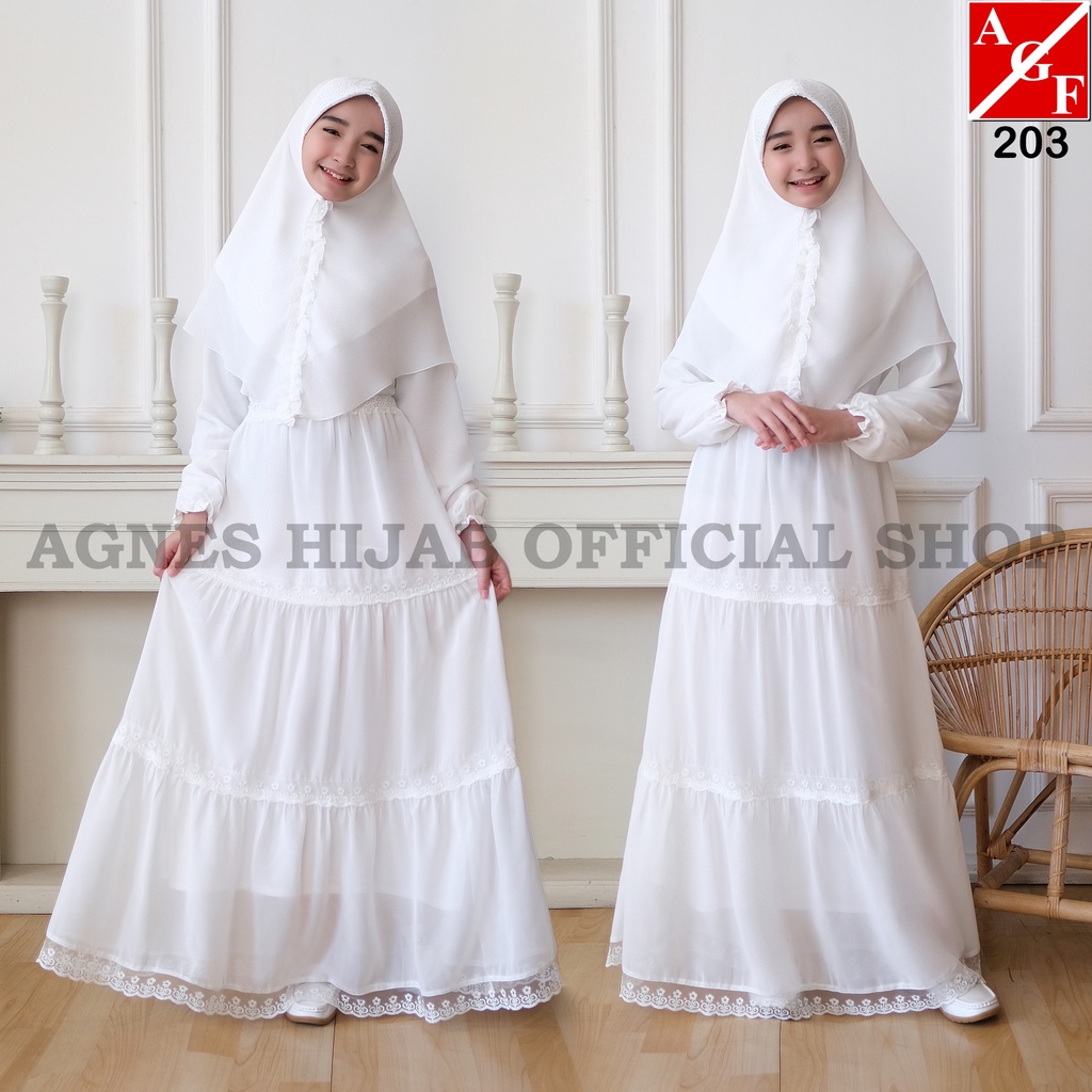 Agnes Hijab - Azzahra Kids Gamis Anak Perempuan & Dewasa Baju Muslim Anak Gamis Terbaru 2024 Dress A