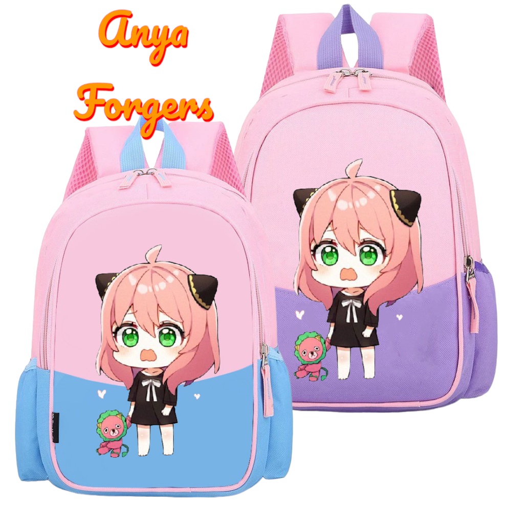 SLV BAGS - Tas Anak Perempuan Wanita Anya Sekolah TK SD Terbaru Karakter Kartun Jepang Ngaji Gendong Fashion ank2 Kekinian 2022 COD Murah