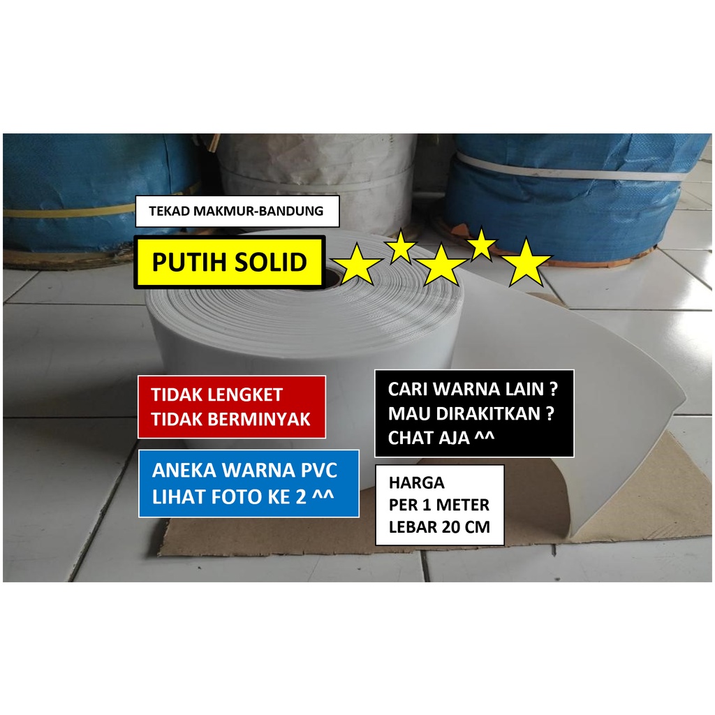 Tirai PVC Curtain Putih Susu 2mm x 20cm