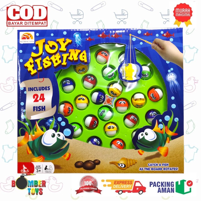 MAINAN ANAK JOY FISHING MANCING IKAN BESAR PANCING MUSIK BATERAI SNI