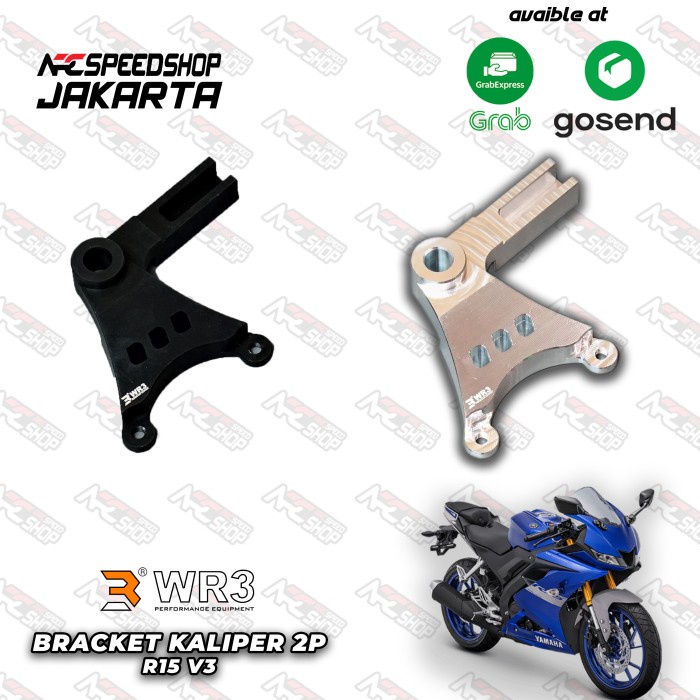 Breket Wr3 Kaliper Brembo Belakang Yamaha R15V3 Black #Original