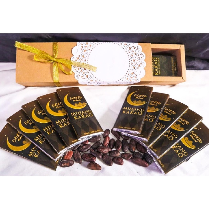 

✨READY✨ -Minang Kakao - Eid Ul Fitr parcel series 2 (isi 10 pcs dark chocolate)- 1.1.23