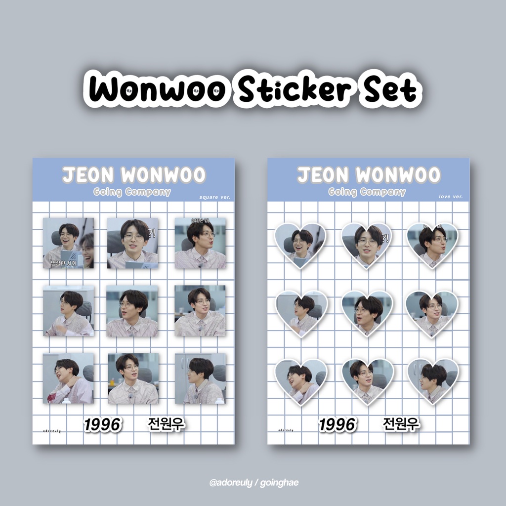 Wonwoo Seventeen Gose Going Seventeen Sticker Set
