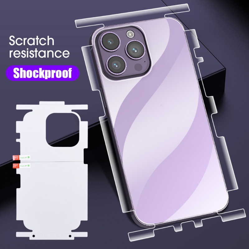 IPHONE Full Cover Soft Hydrogel Pelindung Layar Belakang TPU Anti Gores Bingkai Pinggiran Fillm Samping Kompatibel Untuk Iphone14/14Plus/14 Pro/14 Pro Max