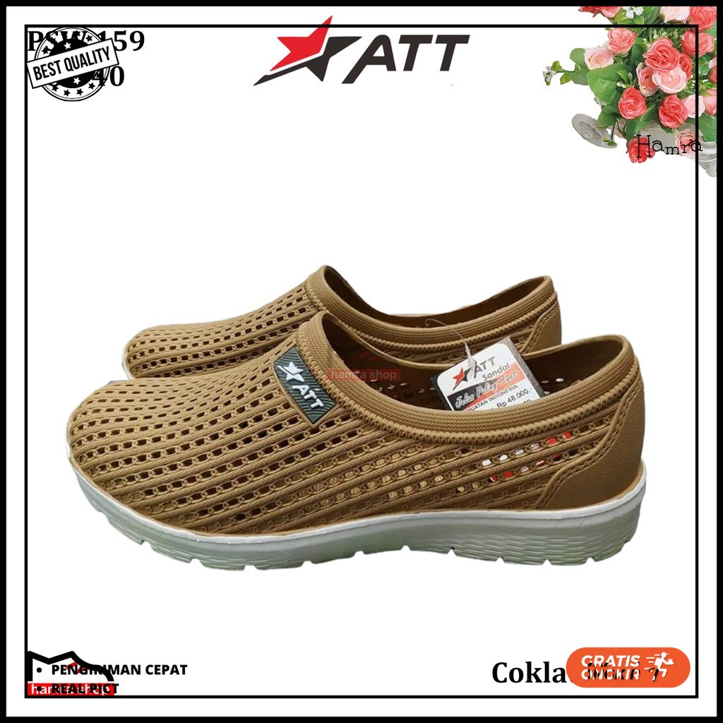 TERBARU!! Sepatu Slip On Wanita Dewasa ATT bahan Karet PSW 159