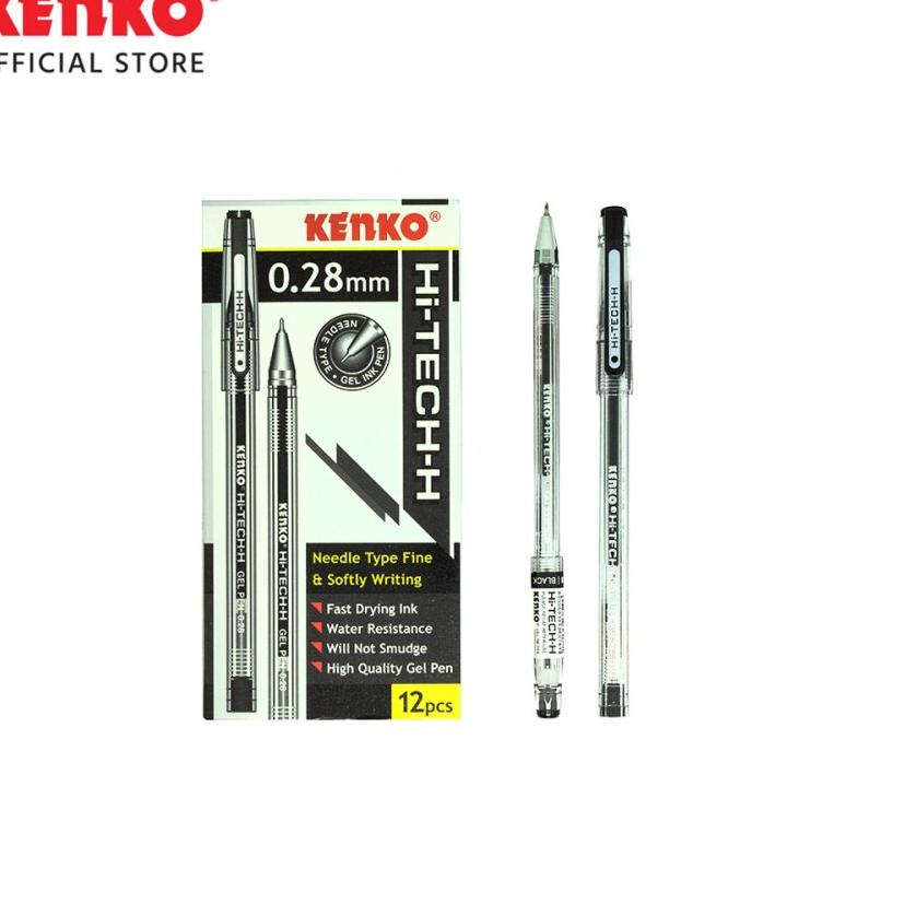 

Super Keren KENKO GEL PEN Hi-Tech-H 0.28 Mm - Hitam 12 Pcs / 1 Pack