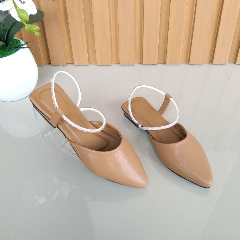 Aliya Livina Mules Wanita heels/hak 2cm