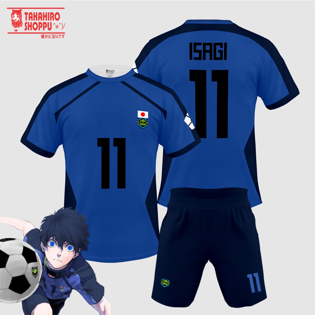 Baju Kaos Jersey Full Print Anime BLUE LOCK / Baju Cosplay Blue Lock