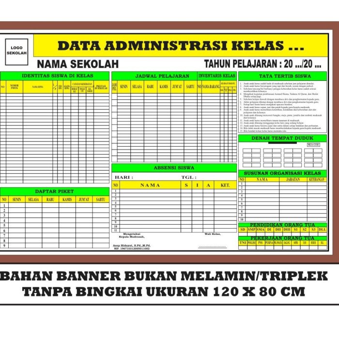 

Paja Menarik Ready Papan Data Administrasi Kelas Dan Bank Data Kelas Mura