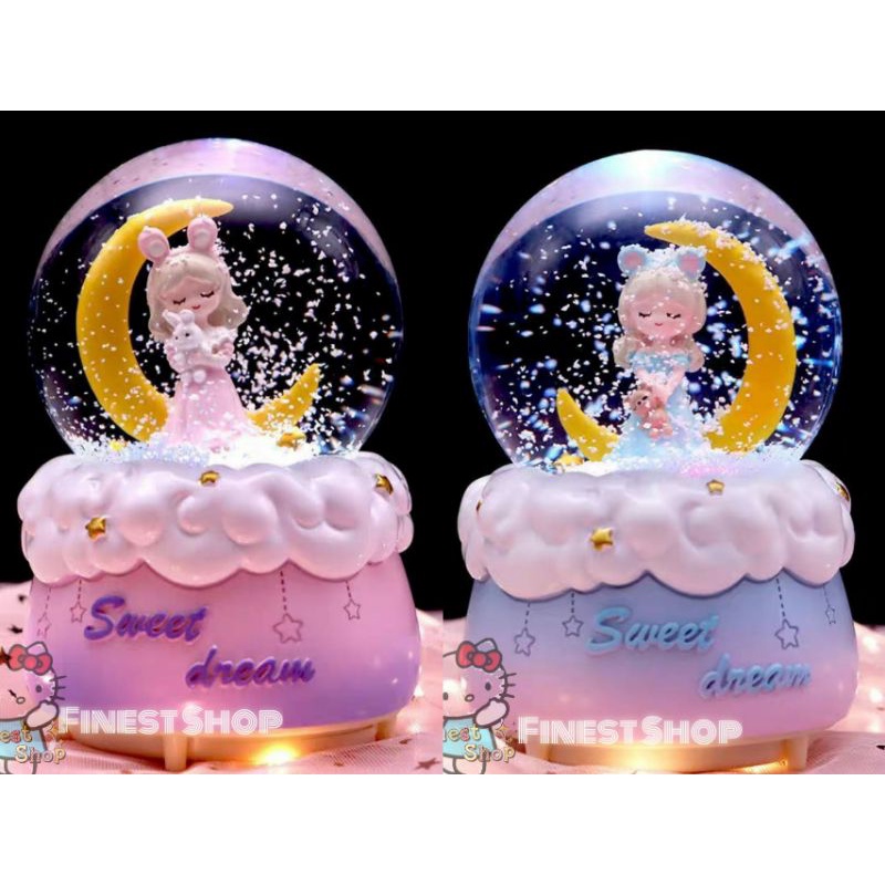 Snowball Kotak Musik Kado Hiasan Lampu Surprise Gift Box Bola Kristal Salju PUTAR OTOMATIS XL JUMBO Pajangan Unik Glitter Ultah Happy Birthday Cake Boy Girl Princess Unicorn Bunny Rabbit Waterball Kaca Crystal Ball Hadiah Wisuda Anak Snowglobe Souvenir