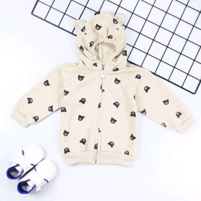 Jaket Bayi Baby BEAR / Jaket Anak Jacket Bayi Panda 0-6 Bulan / Jaket Kupluk Resleting