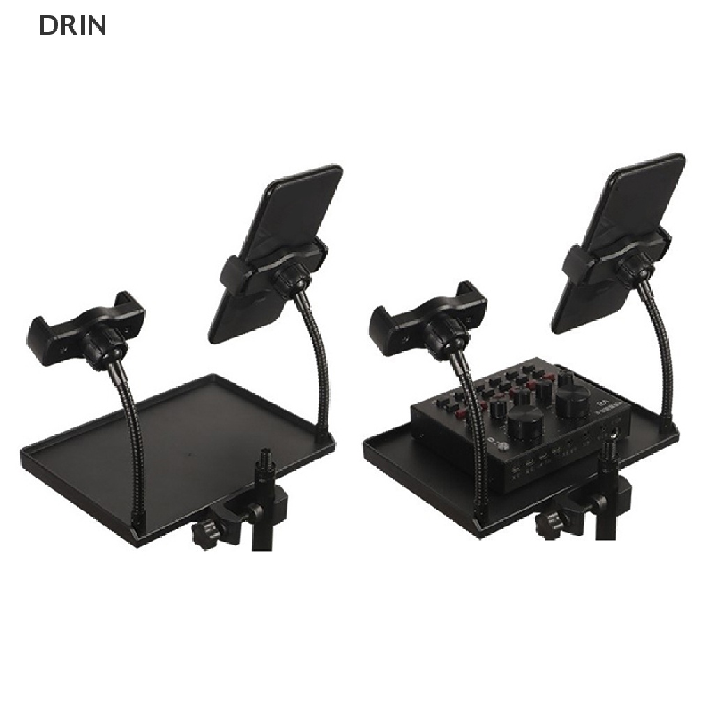 Dr 1Set Microphone Stand Sound Card Tray Live Microphone Plastik Stand Mikrofon Hidup Stand Tray Tripod Aksesoris Studio Broadcasg vn