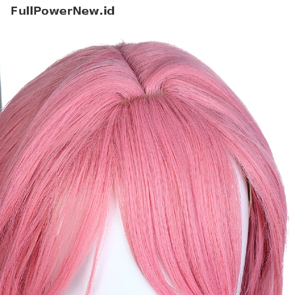 Power Genshin Impact Yae Guuji Cosplay Wig 80cm Pink Lurus Wig Rambut Tahan Panas ID