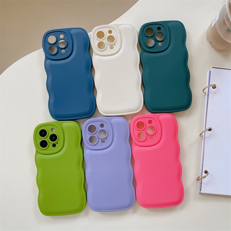 Soft Case Pelindung Lensa 3D Warna Permen Untuk iPhone 13 12 11 Pro Max X Xr Xs Max 7 8 Plus SE