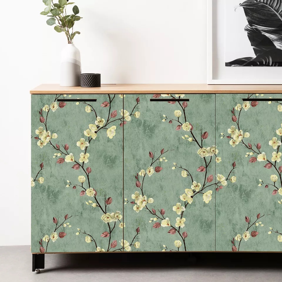 WALLPAPER DINDING MOTIF SAKURA 10m x 45cm