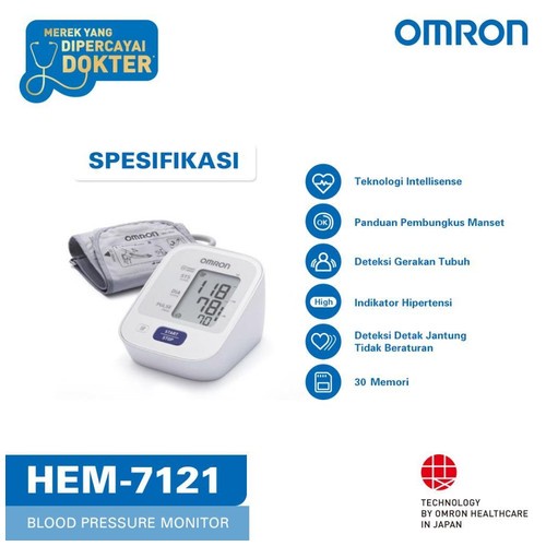 OMRON HEM-7121 Tensimeter Digital Original Omron HEM 7121 / Tensi Meter Digital Omron 7121 Garansi Resmi 5 Tahun