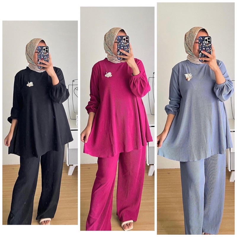 setcel wanita kaos knit hanover set hanover setcel wanita setelan celana wanita merk clarke