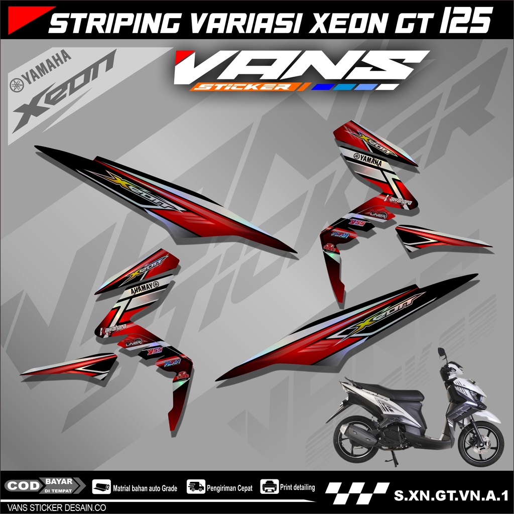 Striping XEON GT 125 - Stiker List Variasi YAMAHA XEON GT 125
