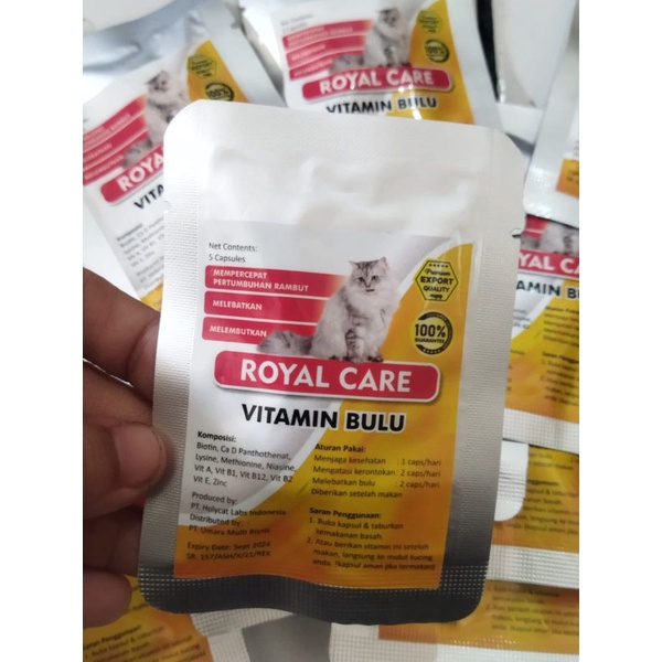 Royal Care Vitamin Bulu Kucing isi 5 Caps Membuat Kulit Sehat (Anti Rontok)