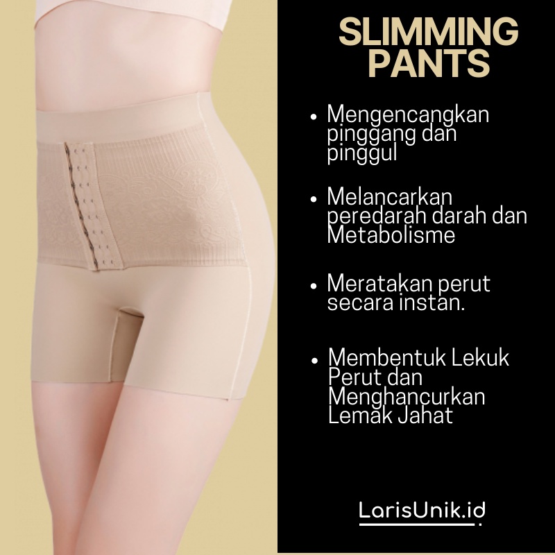 Celana Pelangsing Jumbo Kancing Pendek Seamless Korset Pengecil Perut Buncit Wanita Slim Slimming Sliming Pants Fit Body Shape Shaper Shaper Korslet Kroset Corset Pelangsing Pengecil Perut Wanita Jumbo Original Pakaian Pakayan Pakean Dalam Wanita Kancing