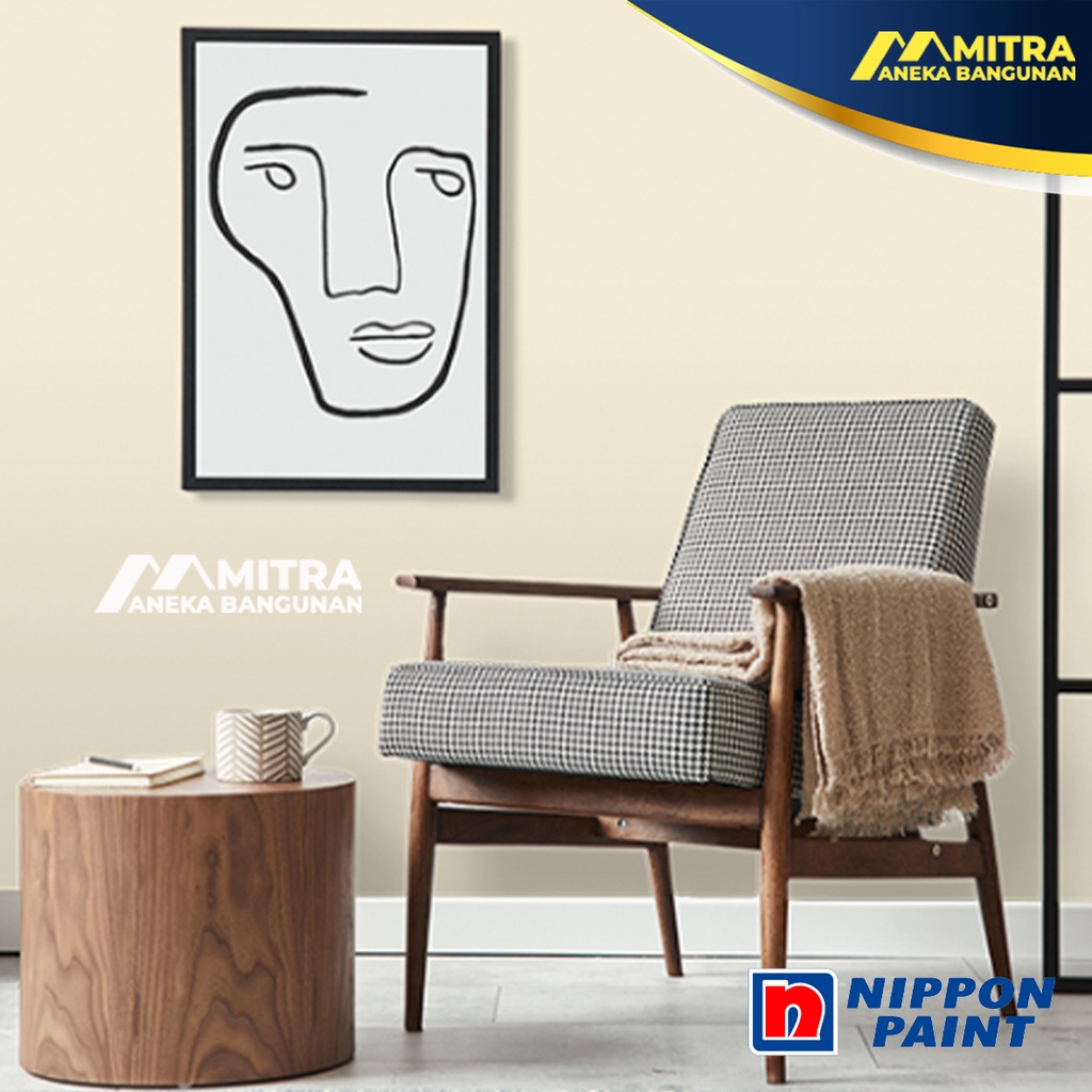 CAT TEMBOK EKSTERIOR INTERIOR NIPPON PAINT COTTON BUD NP OW 1018 P/ VINILEX ELASTEX SPOTLESS / CREAM