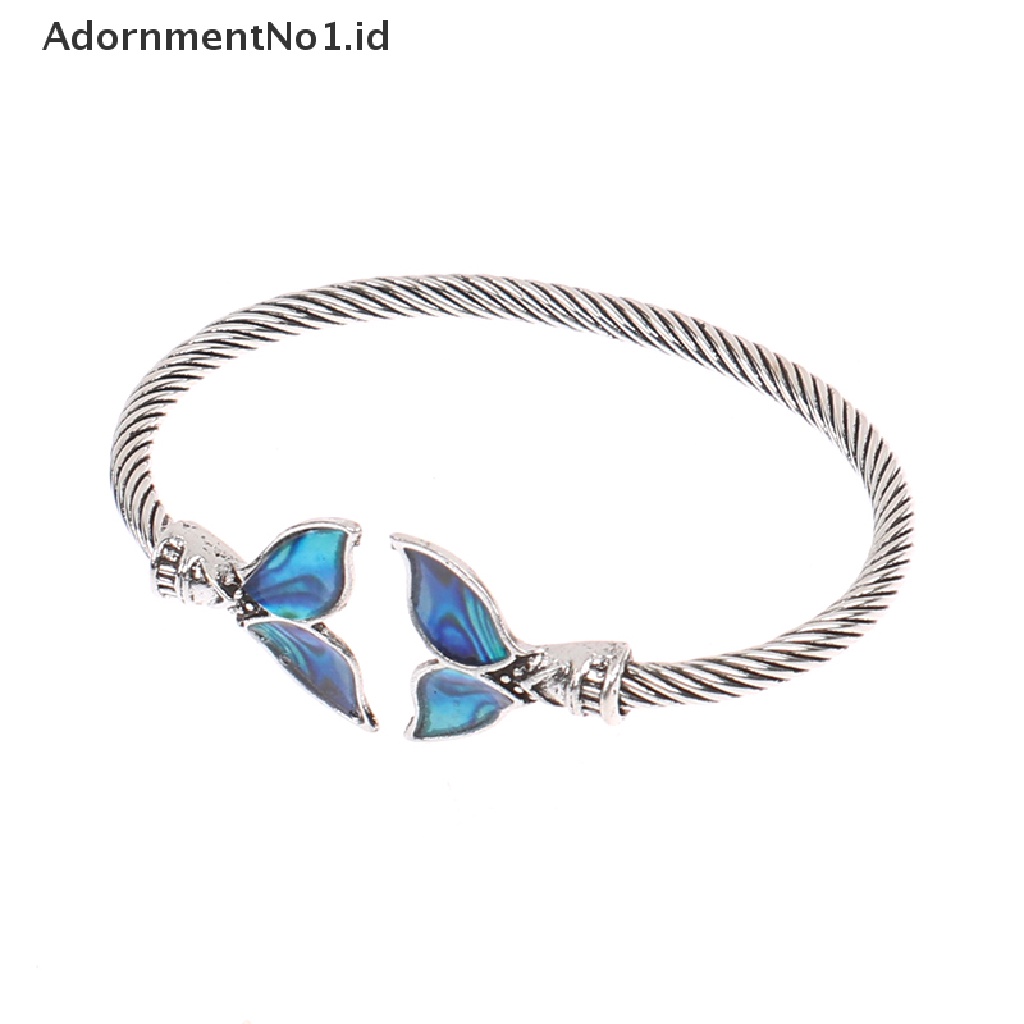 [AdornmentNo1] Gelang Bangle Vintage Abalone Shell Mermaid Tail Untuk Wanita Gelang Pasangan [ID]